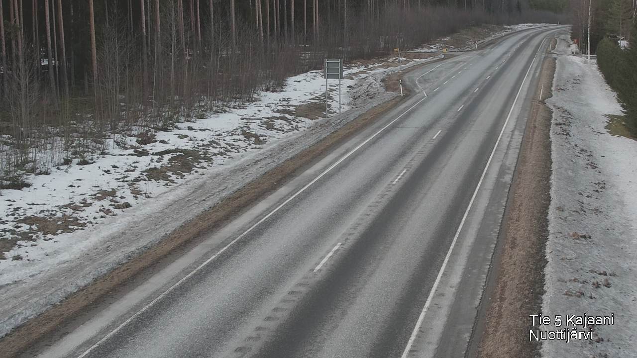 Weather Camera Image Väg 5 Kajaani, Nuottijärvi, Kajaani, Kainuu