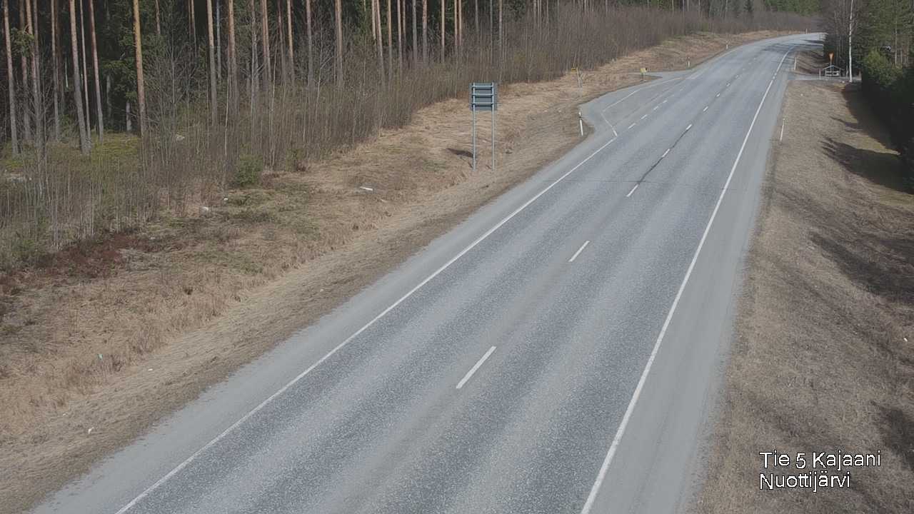 Weather Camera Image Väg 5 Kajaani, Nuottijärvi, Kajaani, Kainuu