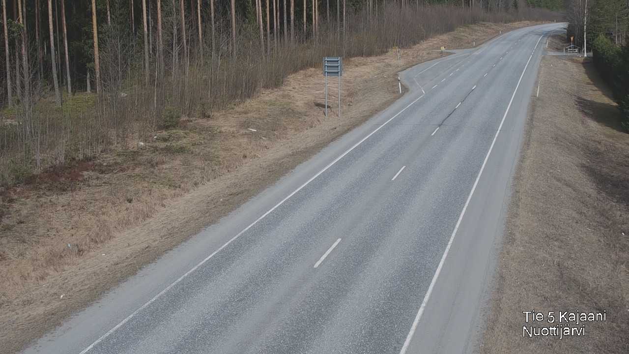 Weather Camera Image Väg 5 Kajaani, Nuottijärvi, Kajaani, Kainuu