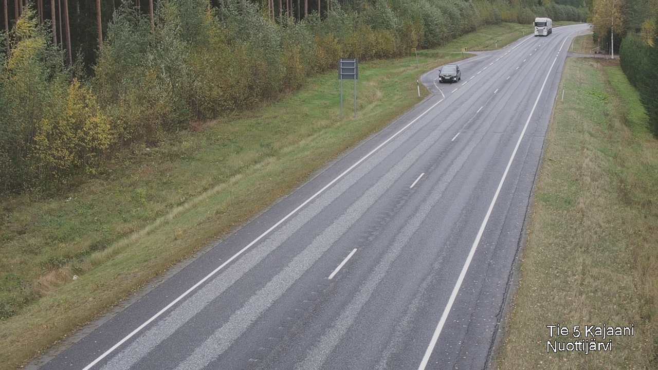 Weather Camera Image Väg 5 Kajaani, Nuottijärvi, Kajaani, Kainuu