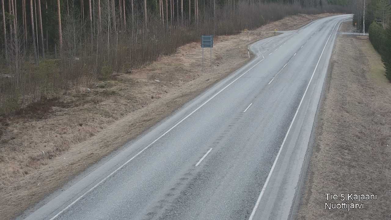 Weather Camera Image Väg 5 Kajaani, Nuottijärvi, Kajaani, Kainuu