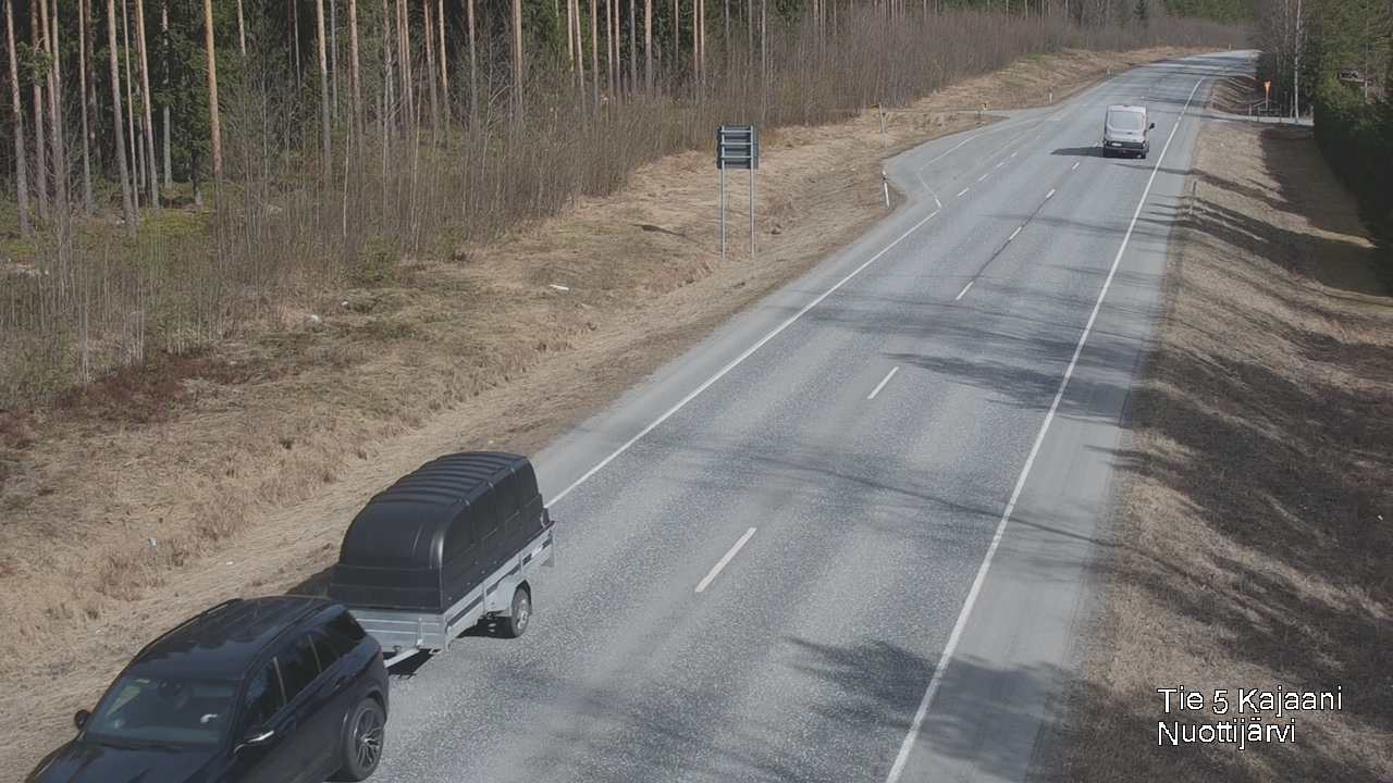 Weather Camera Image Väg 5 Kajaani, Nuottijärvi, Kajaani, Kainuu
