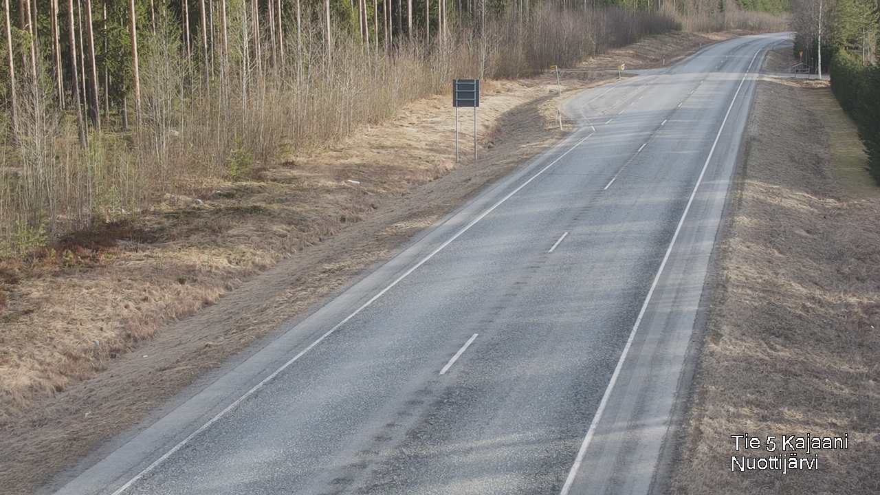 Weather Camera Image Väg 5 Kajaani, Nuottijärvi, Kajaani, Kainuu