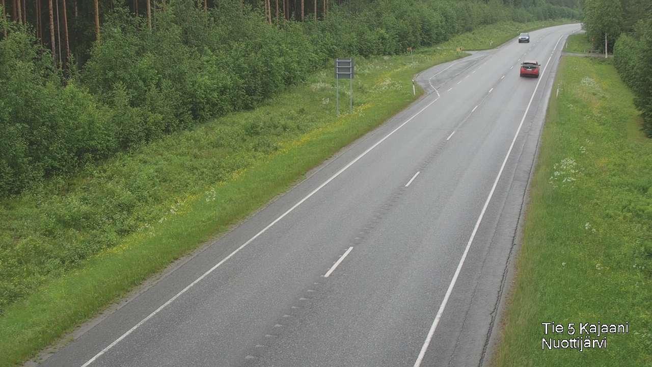 Weather Camera Image Väg 5 Kajaani, Nuottijärvi, Kajaani, Kainuu