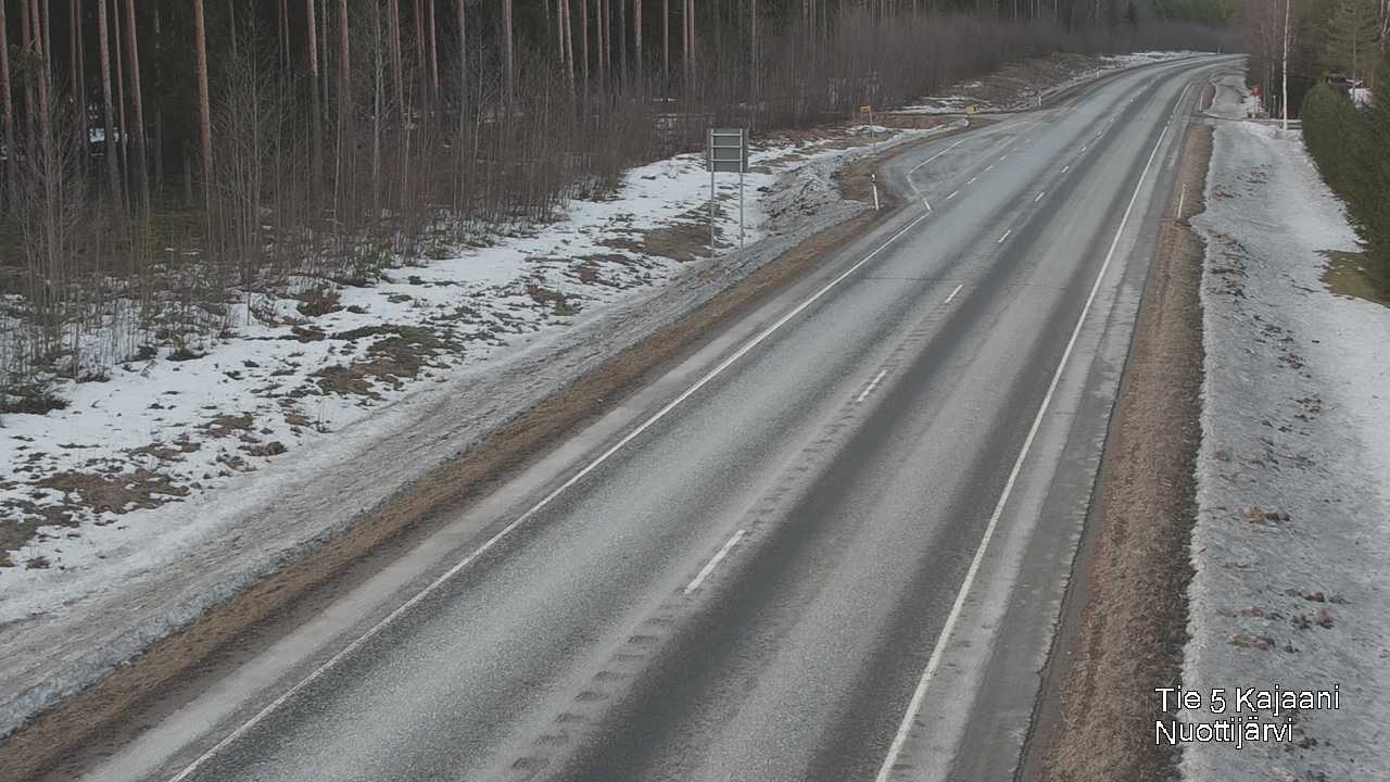 Weather Camera Image Väg 5 Kajaani, Nuottijärvi, Kajaani, Kainuu
