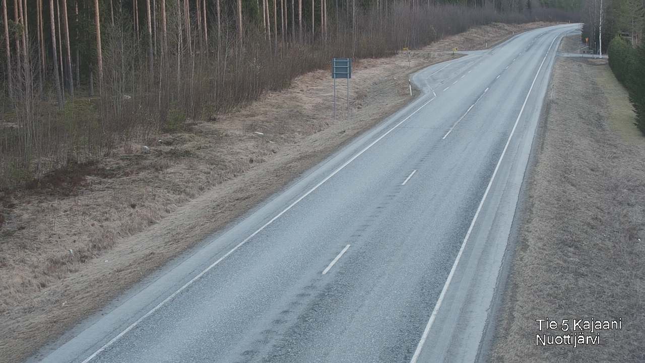 Weather Camera Image Väg 5 Kajaani, Nuottijärvi, Kajaani, Kainuu