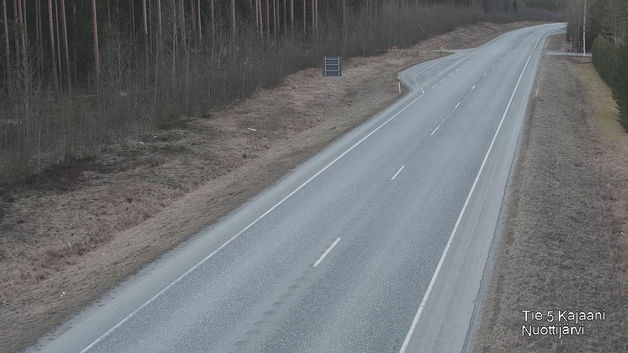 Weather Camera Image Väg 5 Kajaani, Nuottijärvi, Kajaani, Kainuu