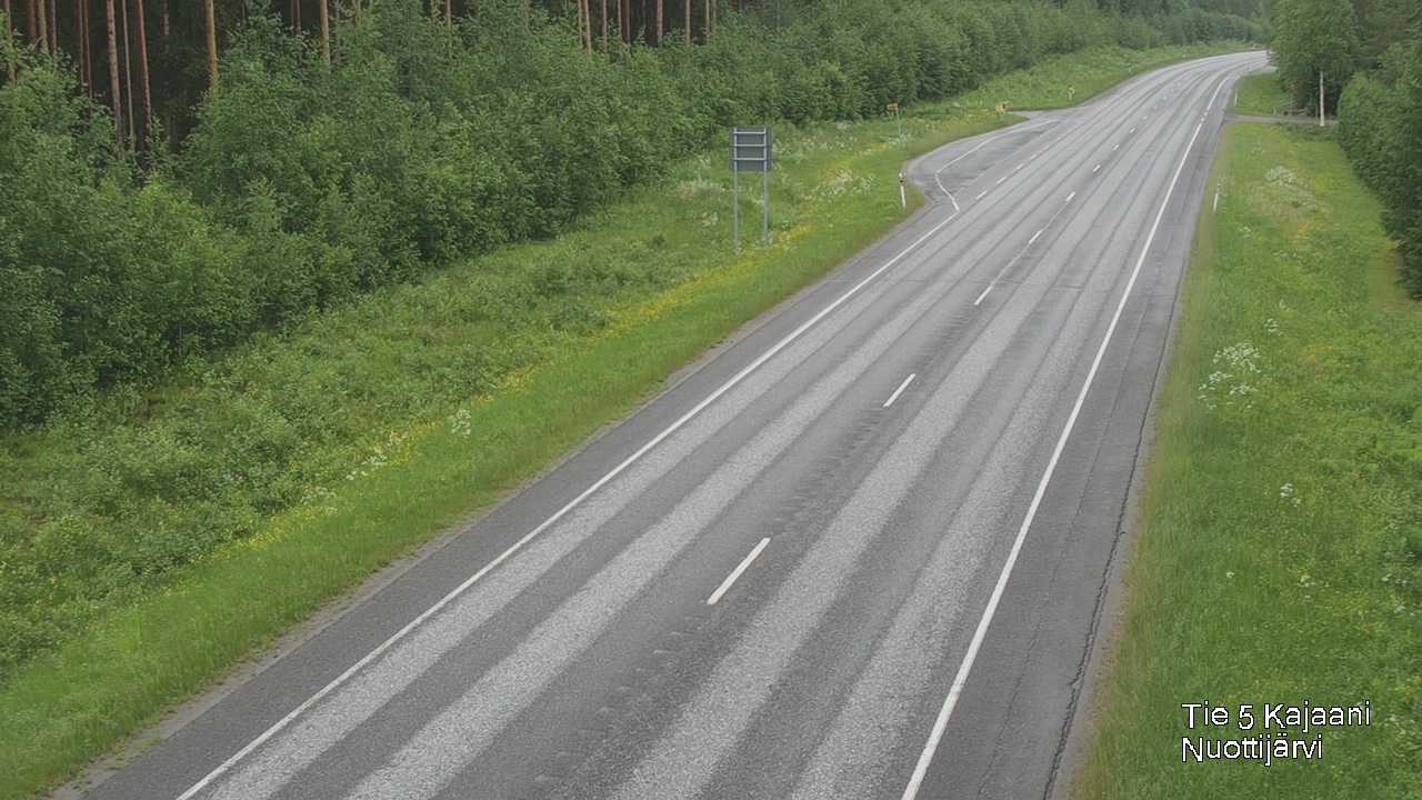 Weather Camera Image Väg 5 Kajaani, Nuottijärvi, Kajaani, Kainuu