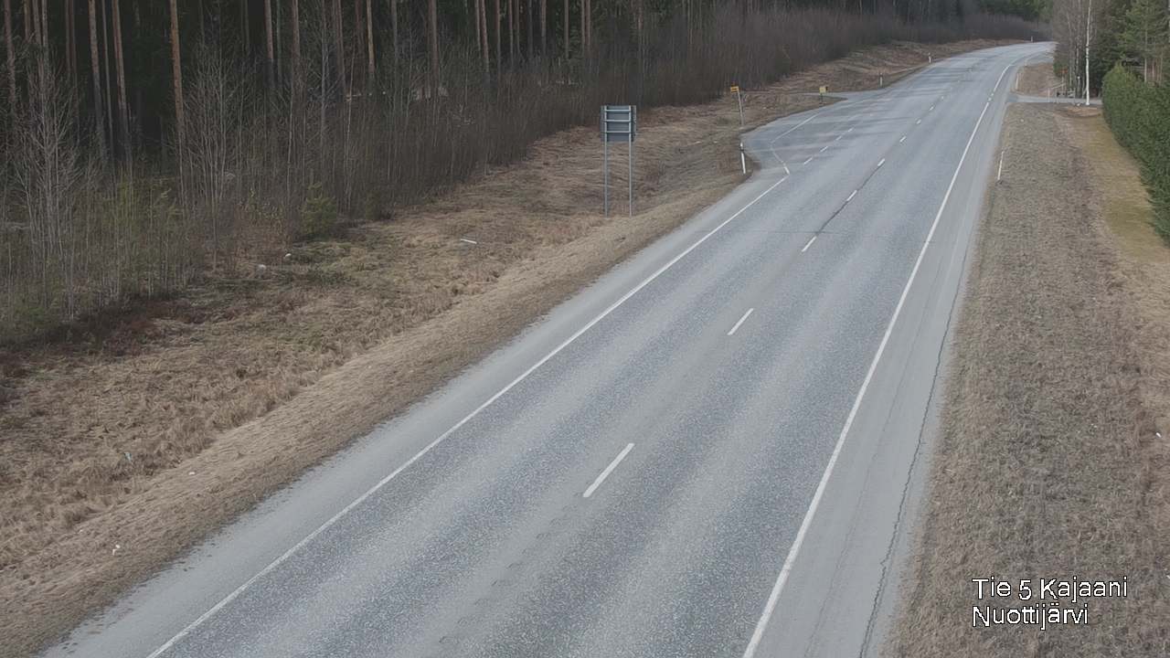 Weather Camera Image Väg 5 Kajaani, Nuottijärvi, Kajaani, Kainuu