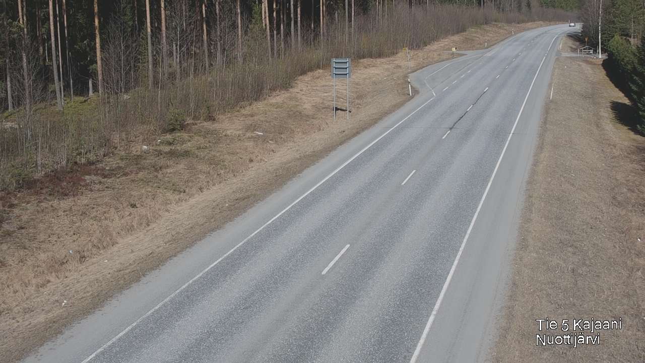 Weather Camera Image Väg 5 Kajaani, Nuottijärvi, Kajaani, Kainuu