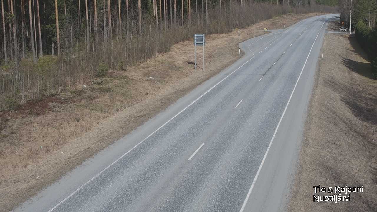 Weather Camera Image Väg 5 Kajaani, Nuottijärvi, Kajaani, Kainuu