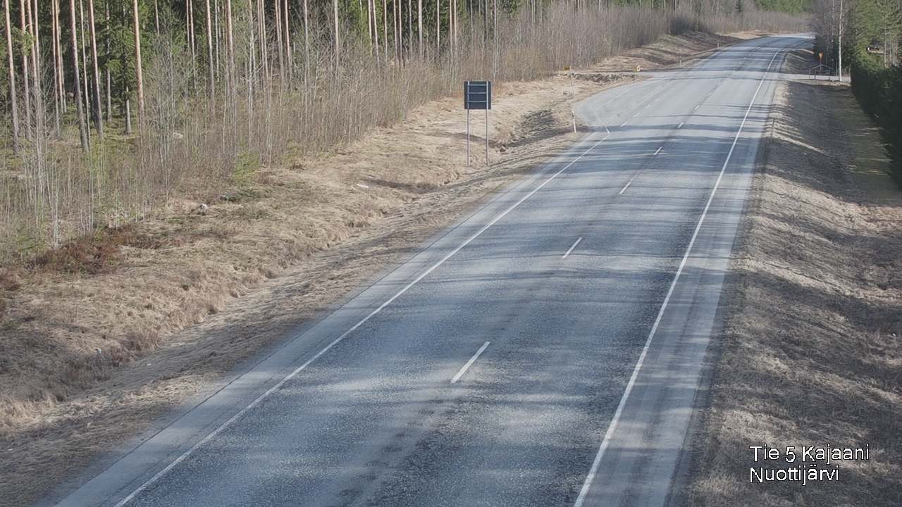 Weather Camera Image Väg 5 Kajaani, Nuottijärvi, Kajaani, Kainuu