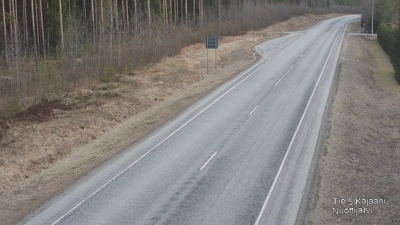 Weather Camera Image Väg 5 Kajaani, Nuottijärvi, Kajaani, Kainuu