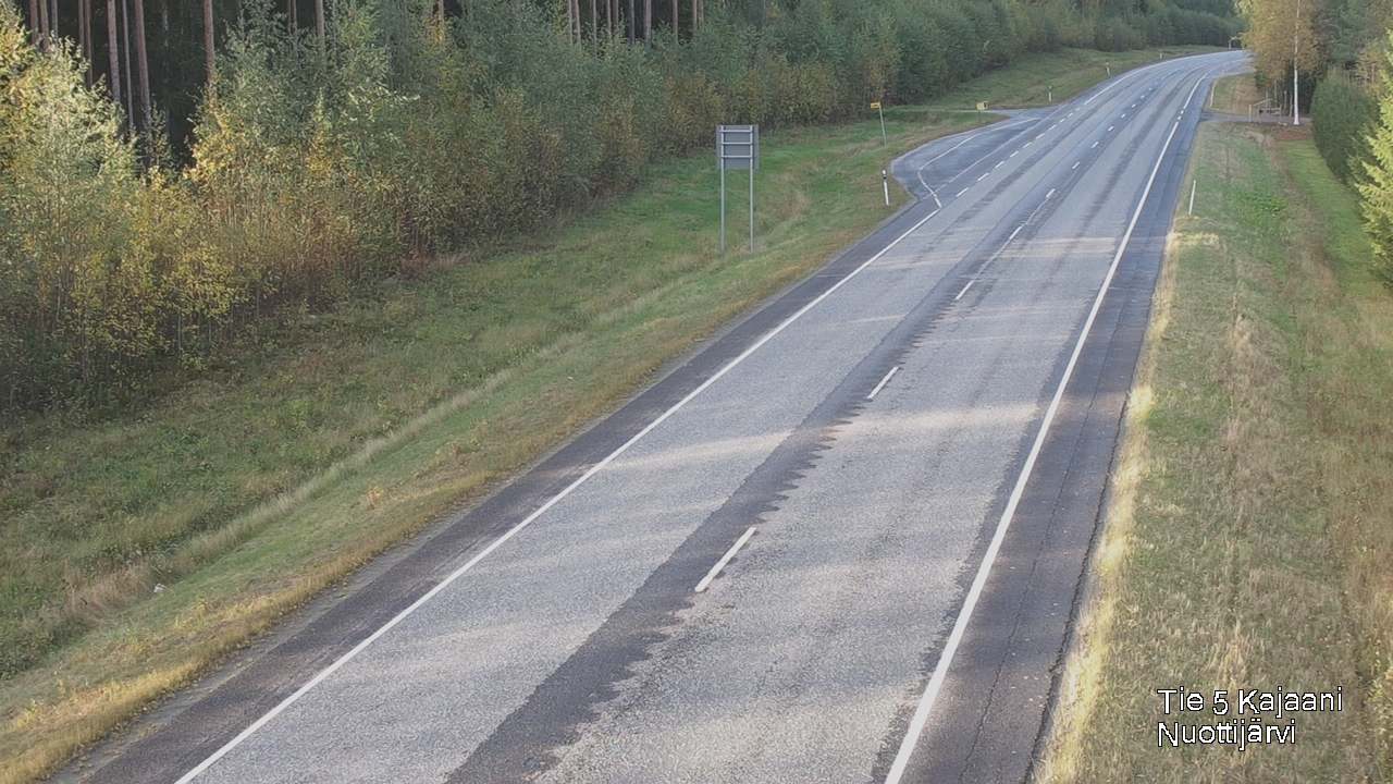 Weather Camera Image Väg 5 Kajaani, Nuottijärvi, Kajaani, Kainuu