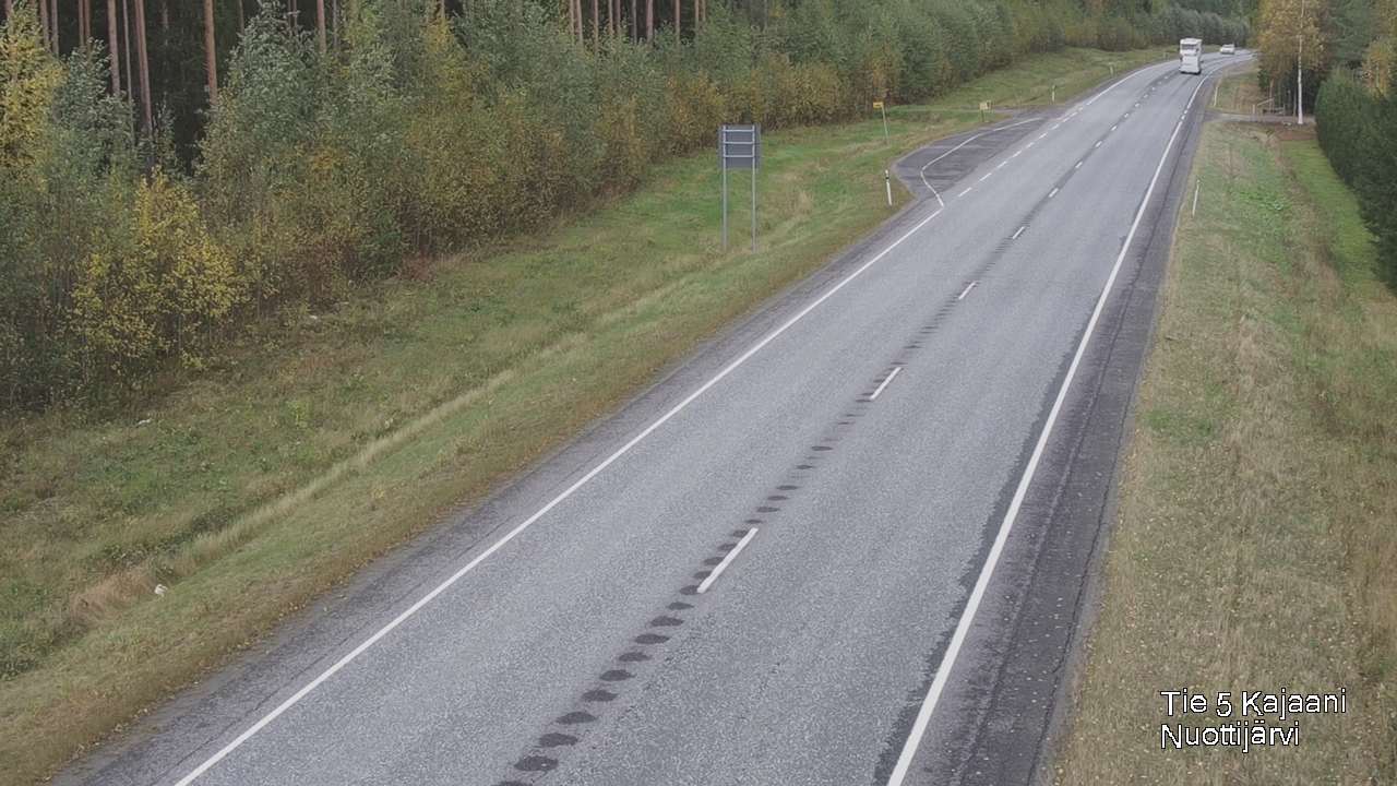 Weather Camera Image Väg 5 Kajaani, Nuottijärvi, Kajaani, Kainuu