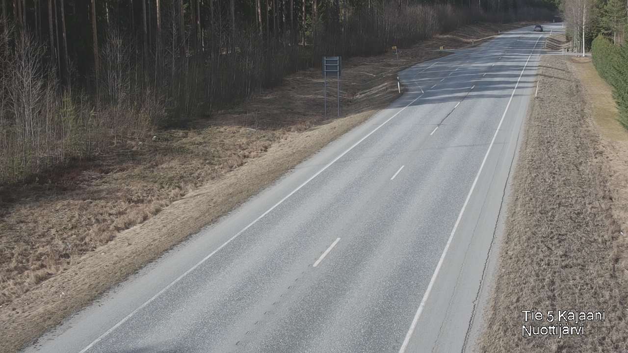 Weather Camera Image Väg 5 Kajaani, Nuottijärvi, Kajaani, Kainuu