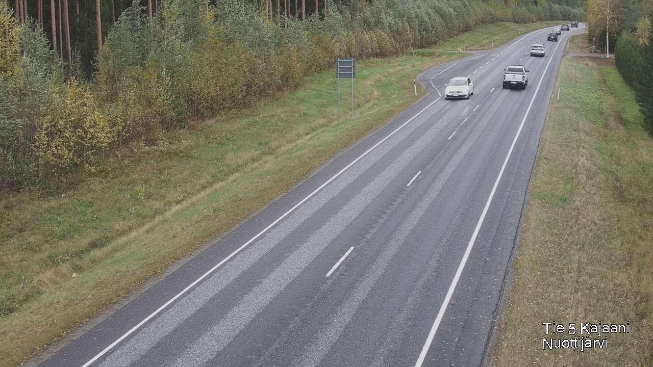 Weather Camera Image Väg 5 Kajaani, Nuottijärvi, Kajaani, Kainuu