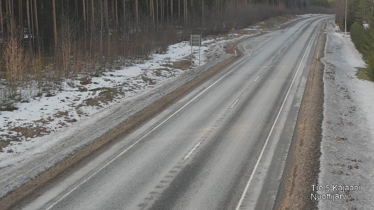 Weather Camera Image Väg 5 Kajaani, Nuottijärvi, Kajaani, Kainuu