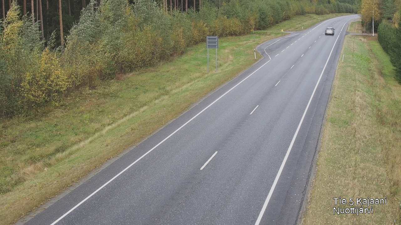 Weather Camera Image Väg 5 Kajaani, Nuottijärvi, Kajaani, Kainuu