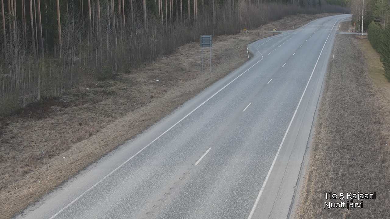 Weather Camera Image Väg 5 Kajaani, Nuottijärvi, Kajaani, Kainuu