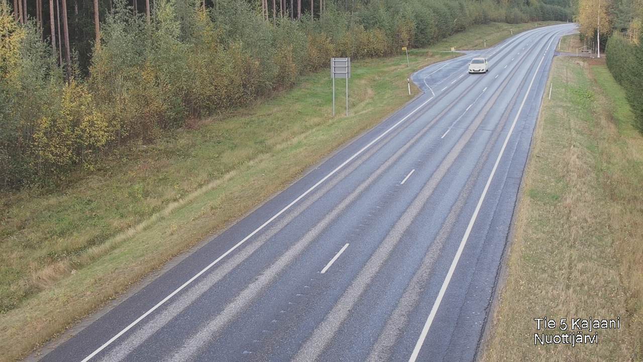 Weather Camera Image Väg 5 Kajaani, Nuottijärvi, Kajaani, Kainuu