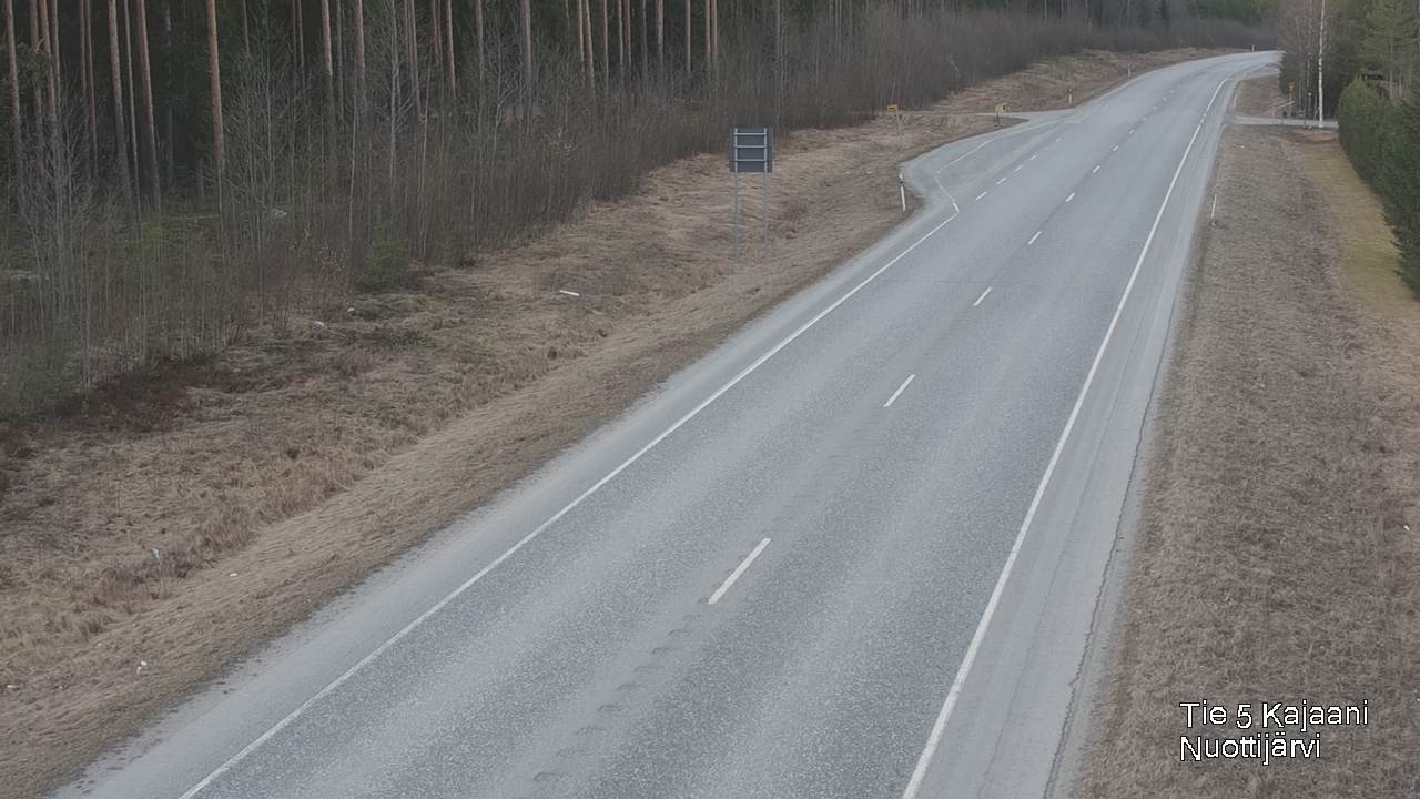 Weather Camera Image Väg 5 Kajaani, Nuottijärvi, Kajaani, Kainuu