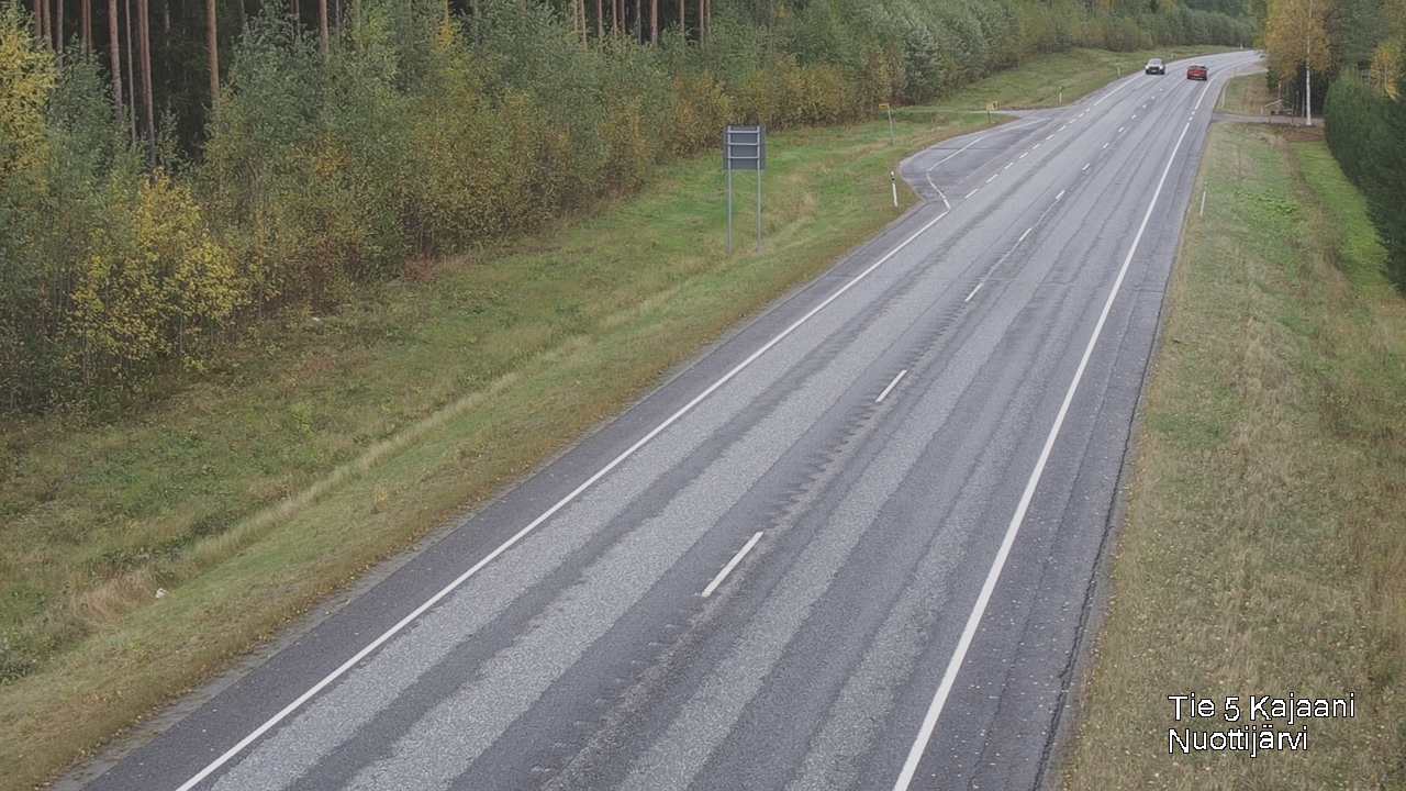 Weather Camera Image Väg 5 Kajaani, Nuottijärvi, Kajaani, Kainuu