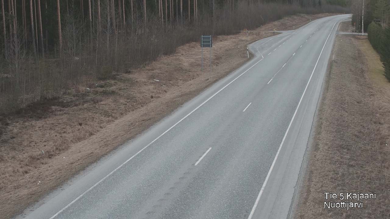 Weather Camera Image Väg 5 Kajaani, Nuottijärvi, Kajaani, Kainuu