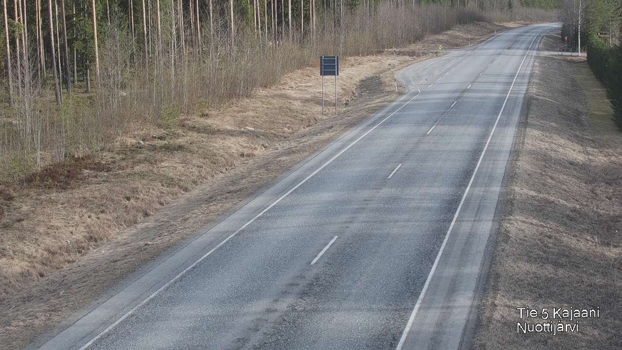 Weather Camera Image Väg 5 Kajaani, Nuottijärvi, Kajaani, Kainuu