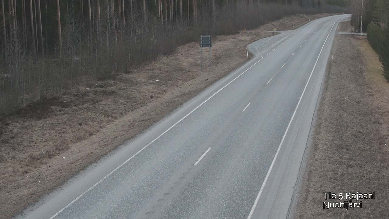 Weather Camera Image Väg 5 Kajaani, Nuottijärvi, Kajaani, Kainuu
