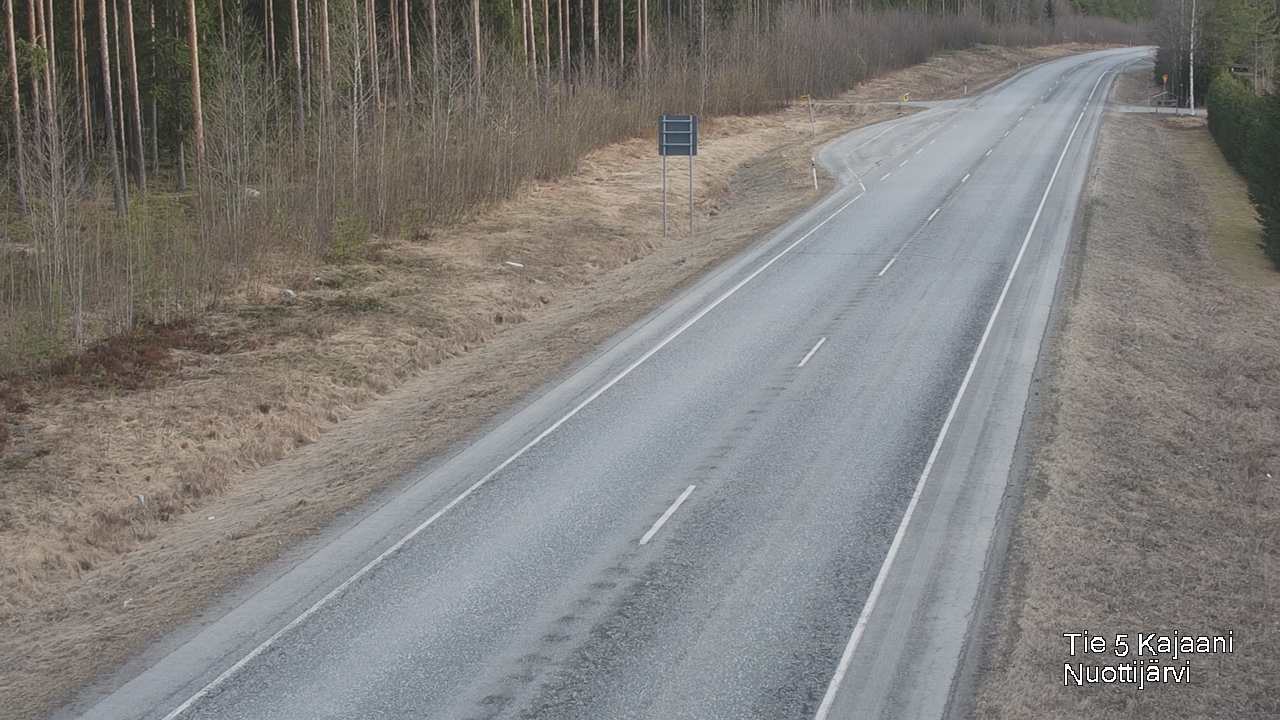 Weather Camera Image Väg 5 Kajaani, Nuottijärvi, Kajaani, Kainuu