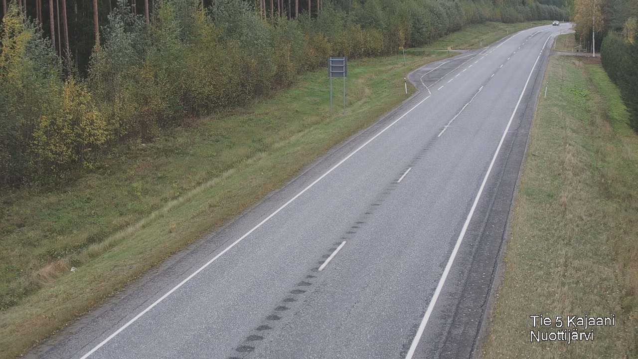 Weather Camera Image Väg 5 Kajaani, Nuottijärvi, Kajaani, Kainuu