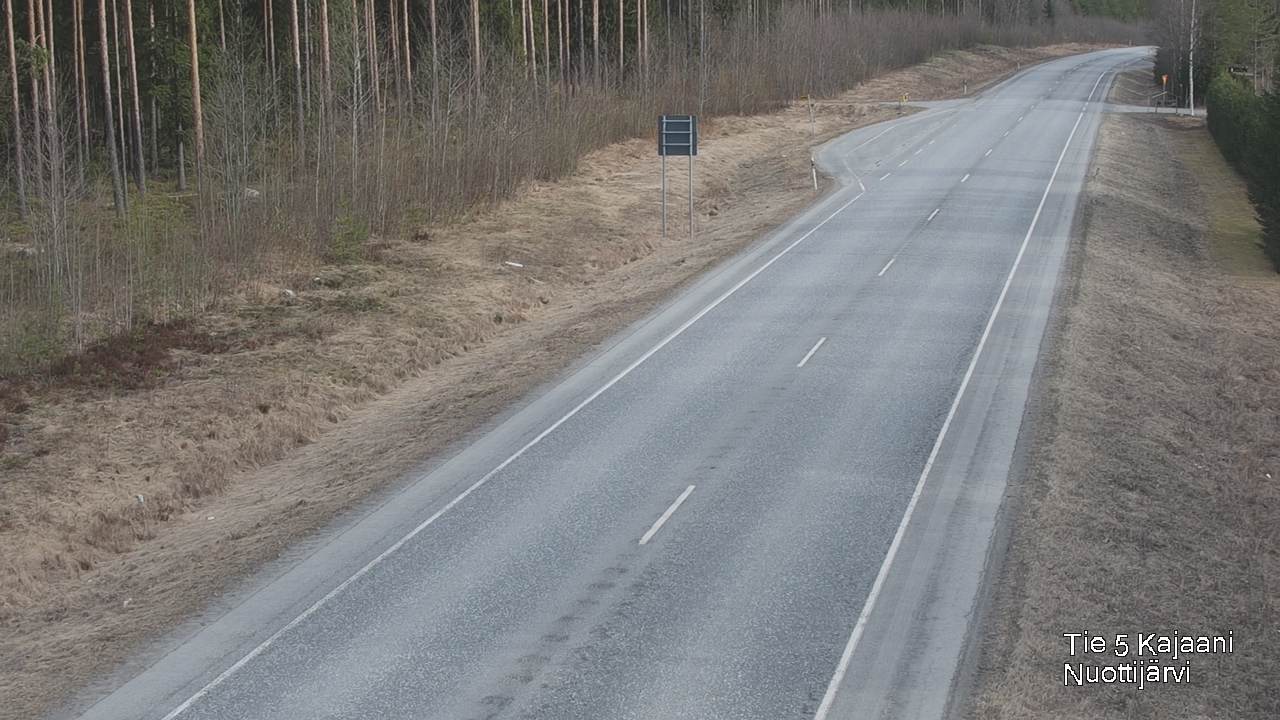 Weather Camera Image Väg 5 Kajaani, Nuottijärvi, Kajaani, Kainuu