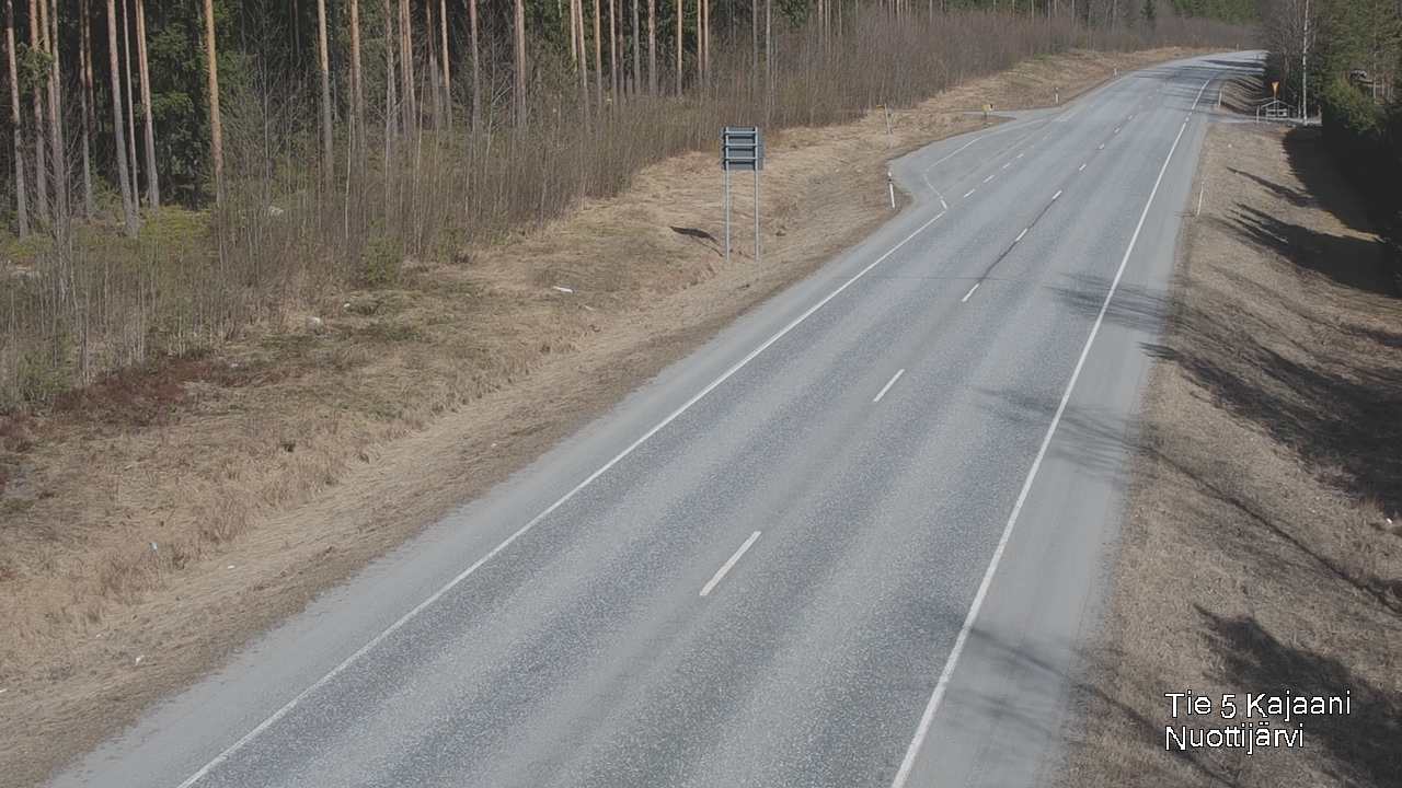 Weather Camera Image Väg 5 Kajaani, Nuottijärvi, Kajaani, Kainuu