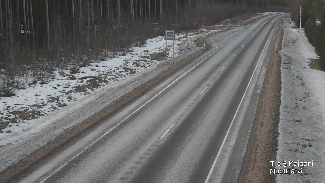 Weather Camera Image Väg 5 Kajaani, Nuottijärvi, Kajaani, Kainuu