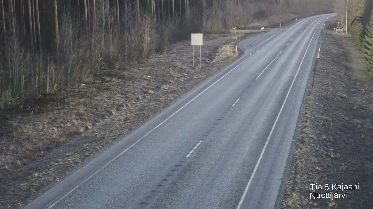 Weather Camera Image Väg 5 Kajaani, Nuottijärvi, Kajaani, Kainuu