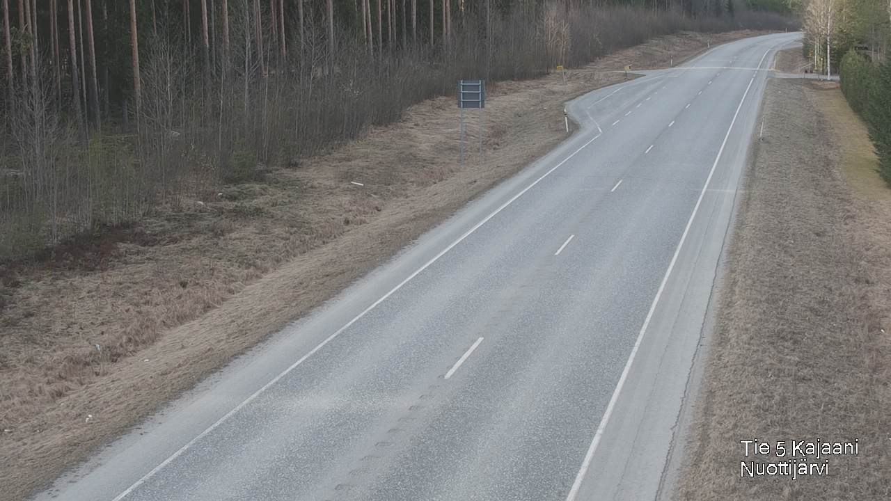 Weather Camera Image Väg 5 Kajaani, Nuottijärvi, Kajaani, Kainuu