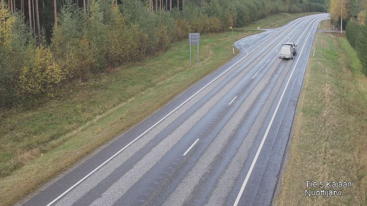 Weather Camera Image Väg 5 Kajaani, Nuottijärvi, Kajaani, Kainuu