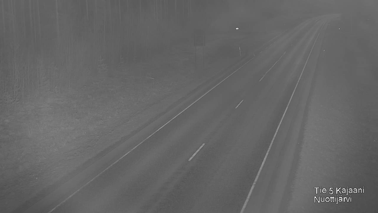Weather Camera Image Väg 5 Kajaani, Nuottijärvi, Kajaani, Kainuu