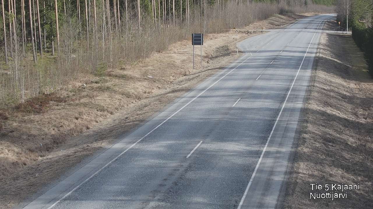 Weather Camera Image Väg 5 Kajaani, Nuottijärvi, Kajaani, Kainuu