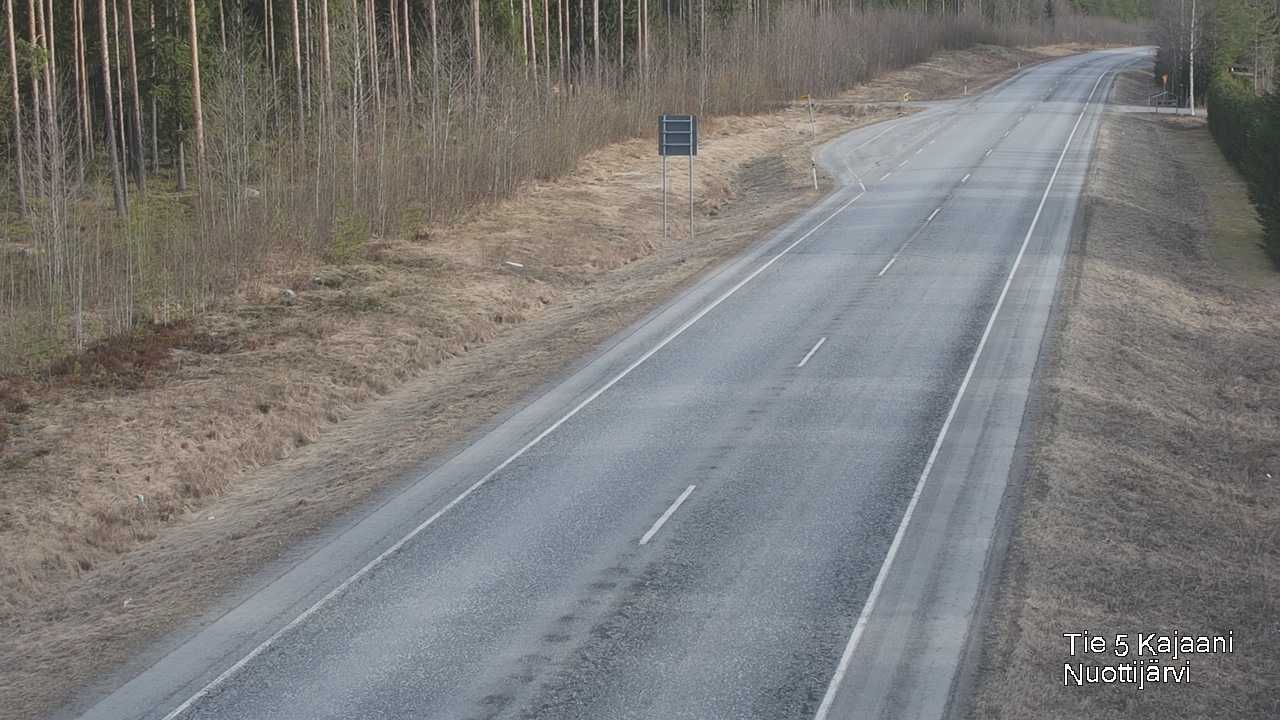 Weather Camera Image Väg 5 Kajaani, Nuottijärvi, Kajaani, Kainuu