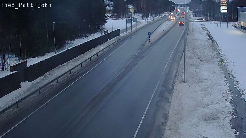 Weather Camera Image Väg 8 Raahe, Pattijoki, Raahe, Pohjois-Pohjanmaa