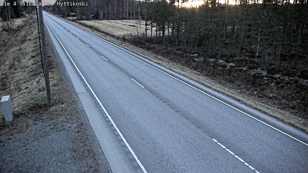 Weather Camera Image Väg 4 Siikalatva, Hyttikoski, Siikalatva, Pohjois-Pohjanmaa