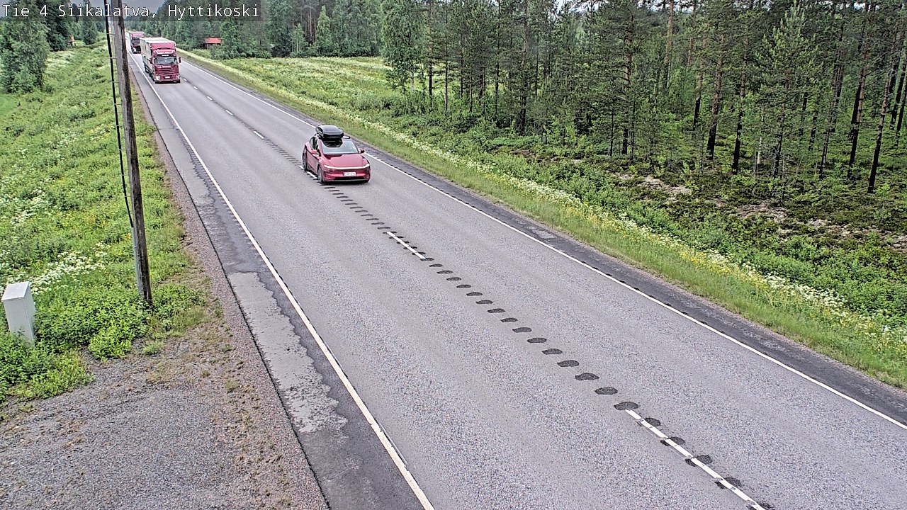 Weather Camera Image Väg 4 Siikalatva, Hyttikoski, Siikalatva, Pohjois-Pohjanmaa