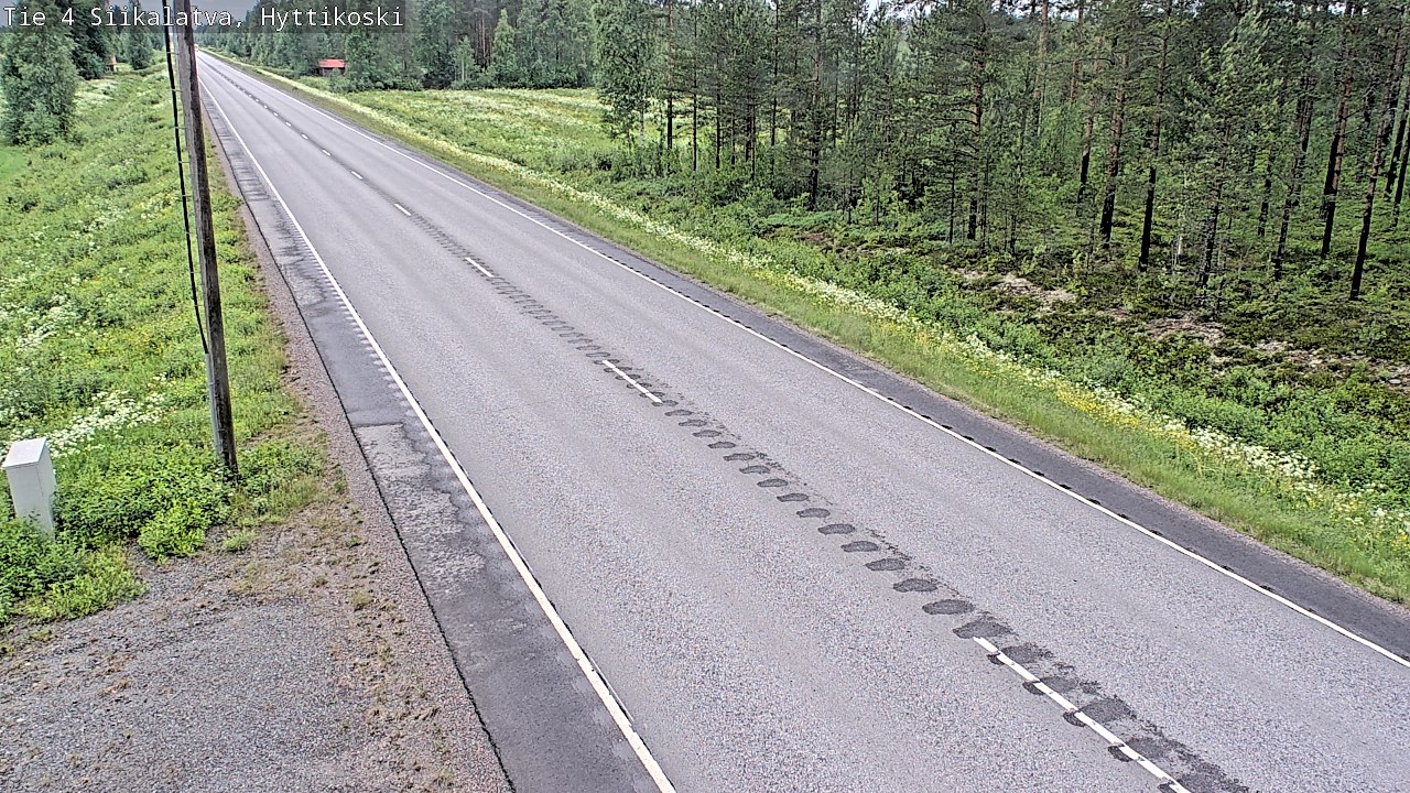 Weather Camera Image Väg 4 Siikalatva, Hyttikoski, Siikalatva, Pohjois-Pohjanmaa
