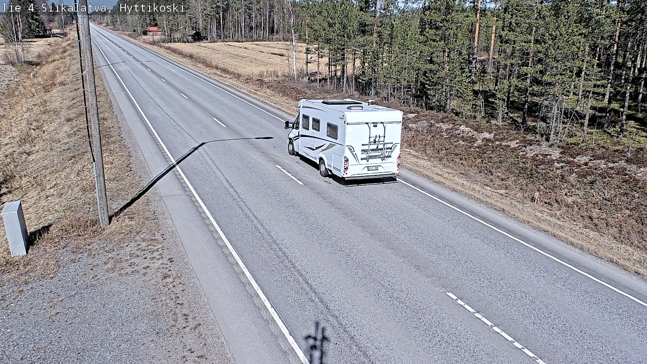Weather Camera Image Väg 4 Siikalatva, Hyttikoski, Siikalatva, Pohjois-Pohjanmaa
