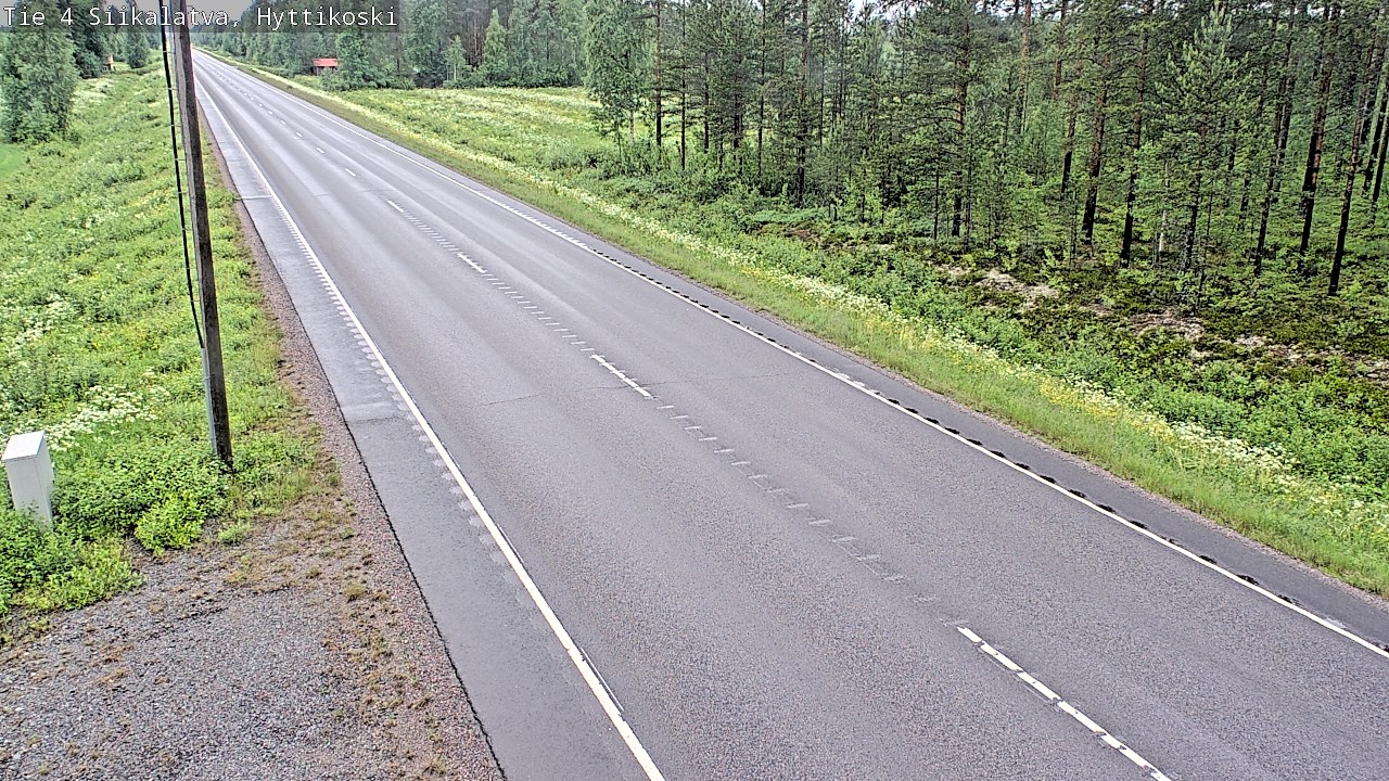 Weather Camera Image Väg 4 Siikalatva, Hyttikoski, Siikalatva, Pohjois-Pohjanmaa