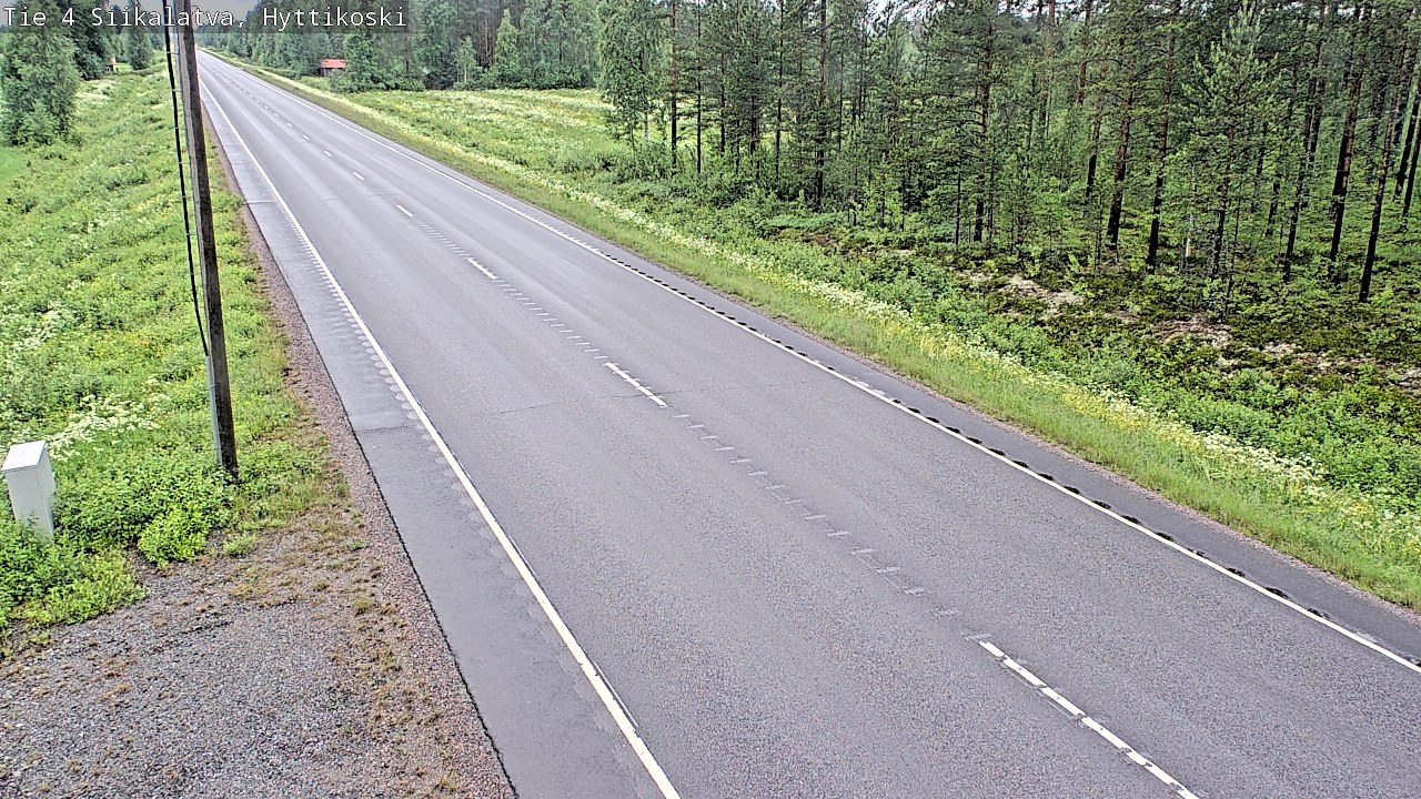 Weather Camera Image Väg 4 Siikalatva, Hyttikoski, Siikalatva, Pohjois-Pohjanmaa