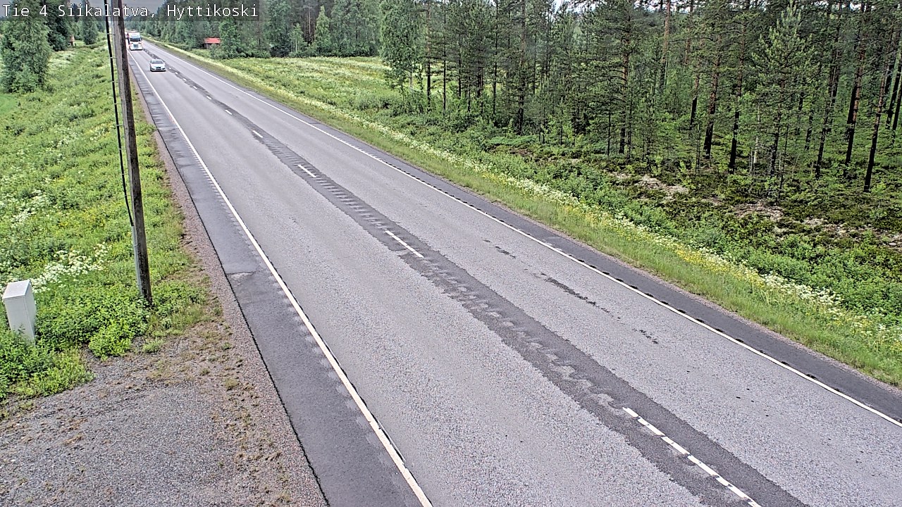 Weather Camera Image Väg 4 Siikalatva, Hyttikoski, Siikalatva, Pohjois-Pohjanmaa