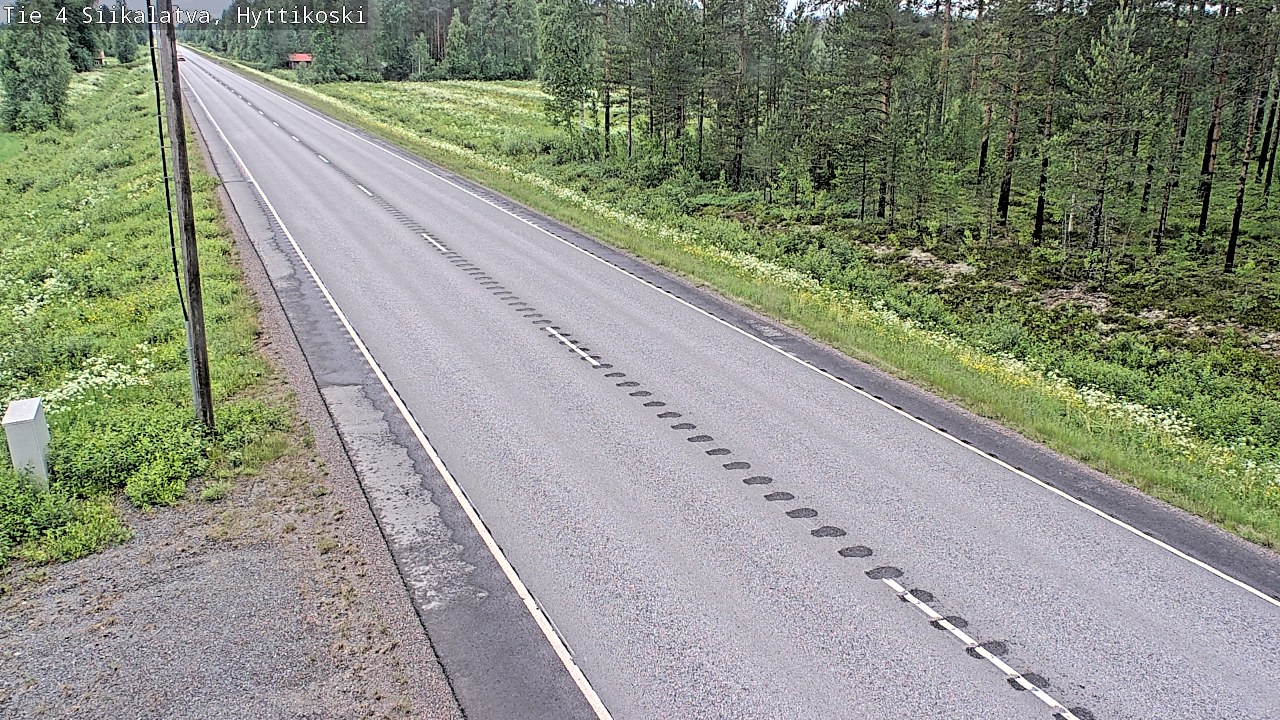 Weather Camera Image Väg 4 Siikalatva, Hyttikoski, Siikalatva, Pohjois-Pohjanmaa